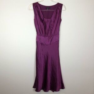 Ted Baker Loretta Silk Midi Dress Purple Tie Back 1 Small